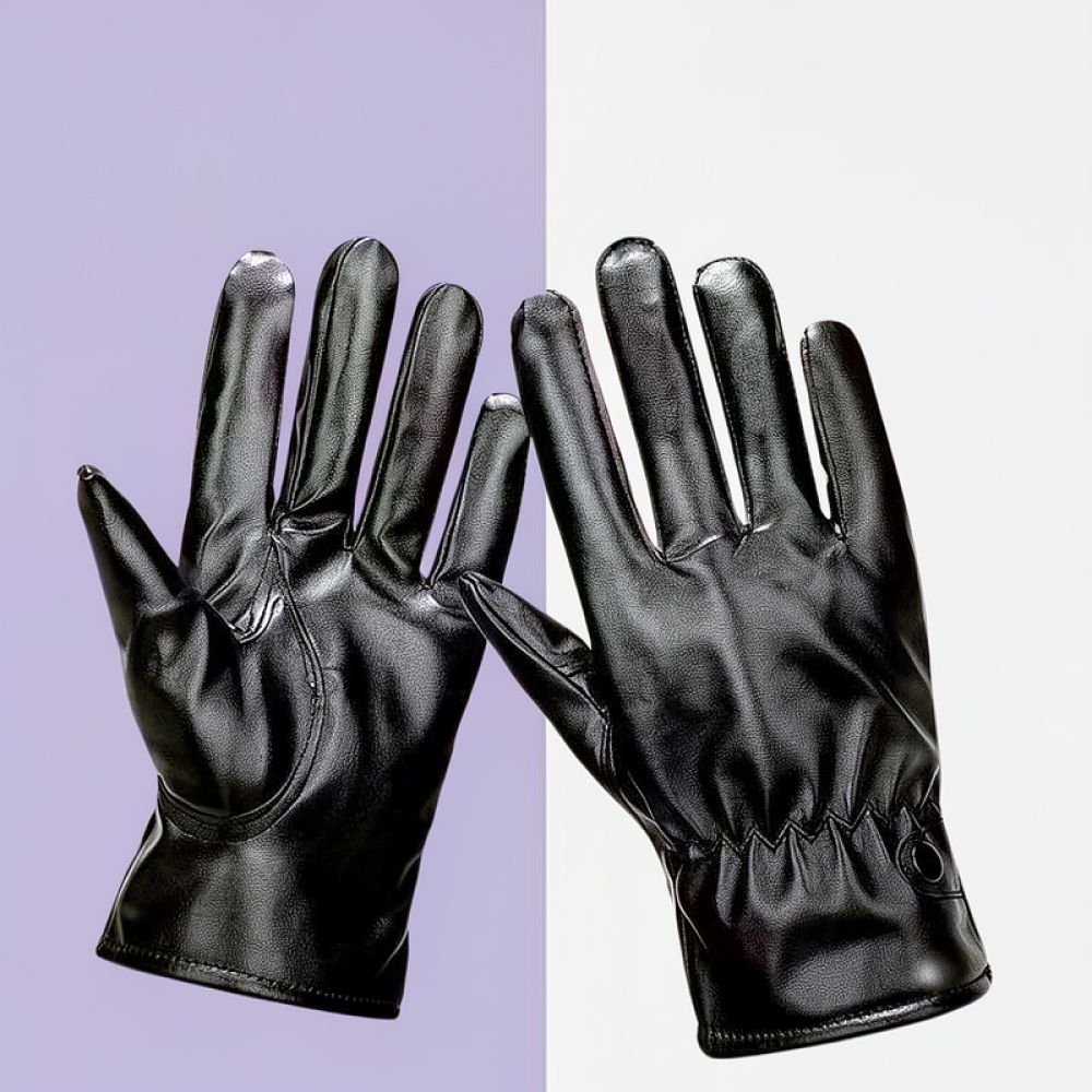 Winter Cycling Commute Gear - 겨울용 사이클링 PU 가죽 장갑, 터치스크린